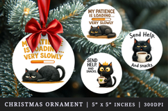 Funny Quotes round ornaments sublimation design Product Image 1
