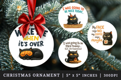 Funny Quotes round ornaments sublimation design Product Image 1