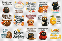 Funny Quotes clipart printable sublimation bundle png Product Image 2