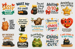 Funny Quotes clipart printable sublimation bundle png Product Image 4