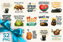 Funny Quotes clipart printable sublimation bundle png Product Image 1