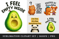 Funny Quotes clipart printable sublimation design png Product Image 1