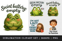 Funny Quotes clipart printable sublimation design png Product Image 1