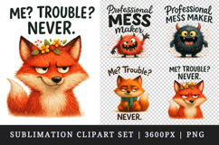 Funny Quotes clipart printable sublimation design png Product Image 1