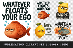 Funny Quotes clipart printable sublimation design png Product Image 1