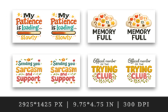 Funny Quotes mug wrap printable sublimation design Product Image 2