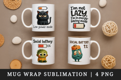 Funny Quotes mug wrap printable sublimation design Product Image 1