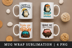 Funny Quotes mug wrap printable sublimation design Product Image 1