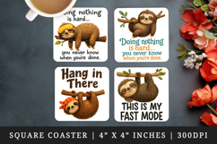 Funny Quotes square coaster sublimation, coasters design Product Image 1