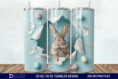 Funny Rabbit broke a hole in a paper Tumbler wrap Product Image 1