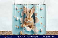 Funny Rabbit broke a hole in a paper Tumbler wrap Product Image 1