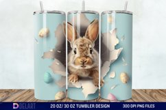 Funny Rabbit broke a hole in a paper Tumbler wrap Product Image 1