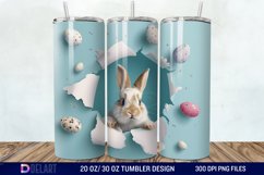 Funny Rabbit broke a hole in a paper Tumbler wrap Product Image 1