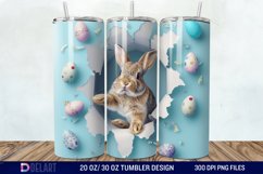 Funny Rabbit broke a hole in a paper Tumbler wrap Product Image 1