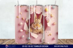 Funny Rabbit broke a hole in a paper Tumbler wrap Product Image 1