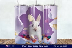 Funny Rabbit broke a hole in a paper Tumbler wrap Product Image 1