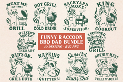 Funny Raccoon BBQ Dad SVG PNG, 10 Trash Panda Grillin Bundle Product Image 1