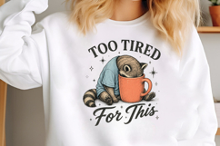 Funny Raccoon Coffee PNG Product Image 2
