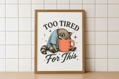 Funny Raccoon Coffee PNG Product Image 4