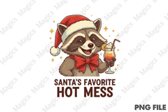 Funny Raccoon Holidays PNG Product Image 1