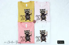Cheers to 2026 Funny Raccoon PNG Product Image 6