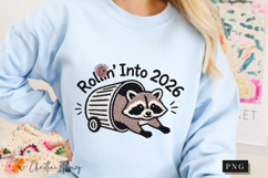 New Year Funny Raccoon PNG - 4 Designs Product Image 3