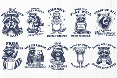 Funny Raccoon SVG PNG Bundle Sarcastic Raccoon Quotes Design Product Image 2