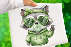 Funny Raccoon St Patrick’s Day Png - St Patrick’s Day Product Image 1