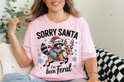 Funny Raccoon with Santa Claus hat Graphic for t-shirts Product Image 4