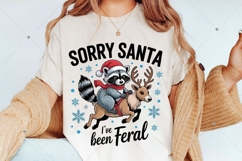 Funny Raccoon with Santa Claus hat Graphic for t-shirts Product Image 2