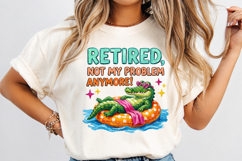 Funny Retired Crocodile Sublimation PNG Design Product Image 2
