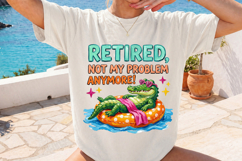 Funny Retired Crocodile Sublimation PNG Design Product Image 3