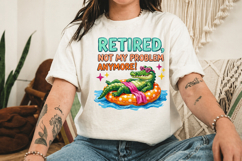 Funny Retired Crocodile Sublimation PNG Design Product Image 4