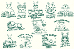 Funny Easter SVG PNG Bundle for Trendy Shirts - Retro Bunny Product Image 2