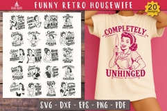 Funny Retro Housewife Bundle SVG PNG designs
