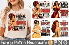 Funny Retro Housewife PNG, 1950s Sarcastic Woman Sublimation Product Image 1