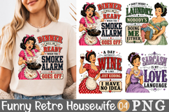 Funny Retro Housewife PNG, 1950s Sarcastic Woman Sublimation Product Image 1