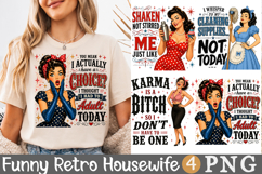 Funny Retro Housewife PNG, 1950s Sarcastic Woman Sublimation Product Image 1