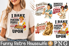 Funny Retro Housewife PNG, 1950s Sarcastic Woman Sublimation Product Image 1