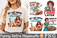Funny Retro Housewife PNG, 1950s Sarcastic Woman Sublimation Product Image 1