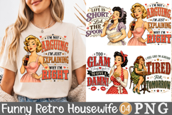 Funny Retro Housewife PNG, 1950s Sarcastic Woman Sublimation Product Image 1
