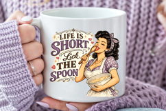Funny Retro Housewife PNG, 1950s Sarcastic Woman Sublimation Product Image 4