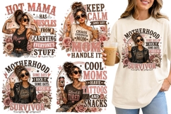 Funny Retro Mom PNG, Mother s Day Clipart, Motherhood Product Image 1