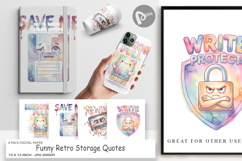 Funny Retro Storage Digital Paper Product Image 1