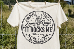 Funny Rock On Dad Skeleton Hand SVG Product Image 2