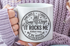 Funny Rock On Dad Skeleton Hand SVG Product Image 5