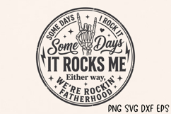 Funny Rock On Dad Skeleton Hand SVG Product Image 7