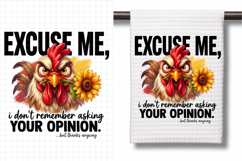 Funny Rooster Kitchen Towel PNG, Farmhouse Decor Product Image 1