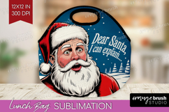 Funny Santa Xmas Lunch Bag Christmas Lunch Bug PNG Product Image 1