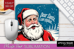 Funny Santa Xmas Mouse Pad Sublimation Christmas Mousepad Product Image 1